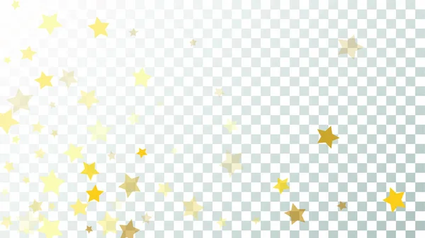 Рождественский дизайн волшебного фона для пригласительной открытки, открытки, плаката. Star Confetti на прозрачном фоне — стоковый вектор