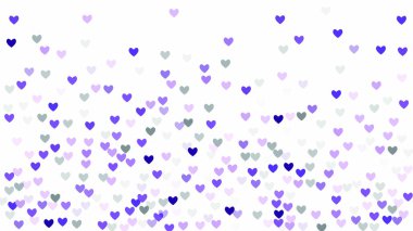 Güzel konfeti kalpleri arka plan üzerine düşüyor. Davetiye şablon arka plan tasarımı, tebrik kartı, Poster. Sevgililer günü.