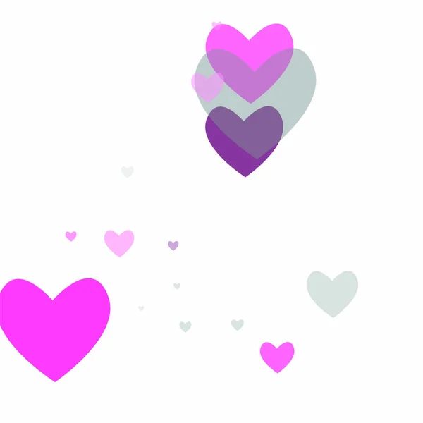 Hermosos corazones de Confetti cayendo sobre el fondo. Plantilla de invitación Diseño de fondo, Tarjeta de felicitación, Póster. Día de San Valentín. Ilustración vectorial — Vector de stock