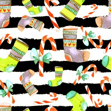 Güzel sorunsuz Noel desen. Elle çizilmiş suluboya resim. Tasarımınızı tebrik kartı, Davetiyeler, poster için arka plan. Harika baskı ambalaj kağıt, kumaş, fayans, duvar kağıdı