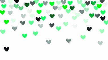 Güzel konfeti kalpleri arka plan üzerine düşüyor. Davetiye şablon arka plan tasarımı, tebrik kartı, Poster. Sevgililer günü.