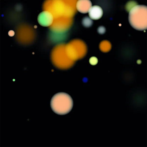 Mooi vallende Blured Confetti. Bokeh achtergrond. Vector kleurrijke sneeuwvlokken vallen van de nachtelijke hemel. Frosty Kerstmis achtergrond. Fairy magische Nieuwjaar Design achtergrond. Vectorillustratie. — Stockvector