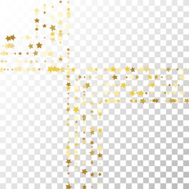 Saydam arka plan üzerinde birçok rasgele Falling Stars konfeti. 