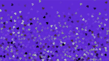 Güzel konfeti kalpleri arka plan üzerine düşüyor. Davetiye şablon arka plan tasarımı, tebrik kartı, Poster. Sevgililer günü
