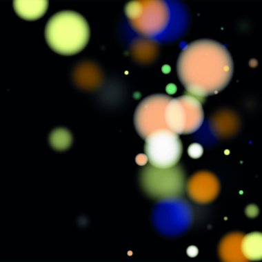 Güzel düşen mevsimlik konfeti. Bokeh arka plan. Vektör renkli kar taneleri gece gökyüzü düşüyor. Ayaz Noel arka plan. Peri büyülü yeni yıl tasarım arka plan. Vektör çizim.