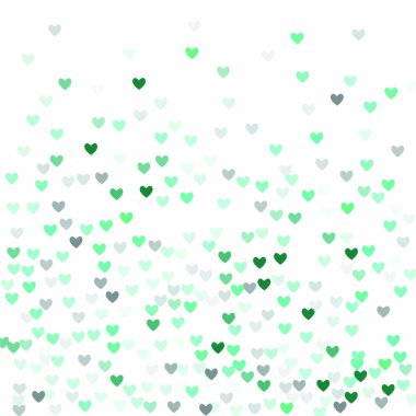 Güzel Konfeti Kalpleri Arkaplanda Düşüyor. Davetiye Şablonu Tasarım, Tebrik Kartı, Poster. Sevgililer Günü. Vektör illüstrasyonu