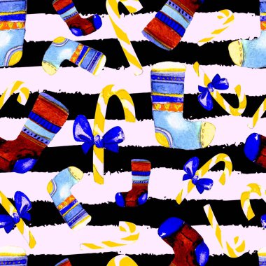 Güzel sorunsuz Noel desen. Elle çizilmiş suluboya resim. Tasarımınızı tebrik kartı, Davetiyeler, poster için arka plan. Harika baskı ambalaj kağıt, kumaş, fayans, duvar kağıdı