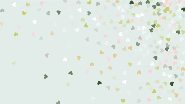 Hermosos corazones de Confetti cayendo sobre el fondo. Plantilla de invitación Diseño de fondo, Tarjeta de felicitación, Póster. Día de San Valentín — Vector de stock