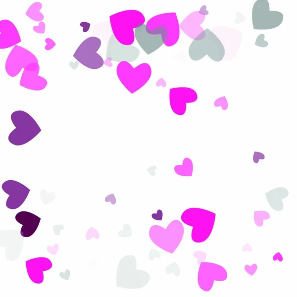 Gyönyörű Confetti Hearts esik a háttérben. Meghívó sablon Háttér tervezés, üdvözlőlap, poszter. Valentin nap. Vektorillusztráció — Stock Vector