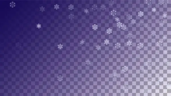 Boże Narodzenie piękne tło z spadające płatki śniegu. Element konstrukcyjny z śniegu banner pocztówki, zaproszenia,, — Wektor stockowy