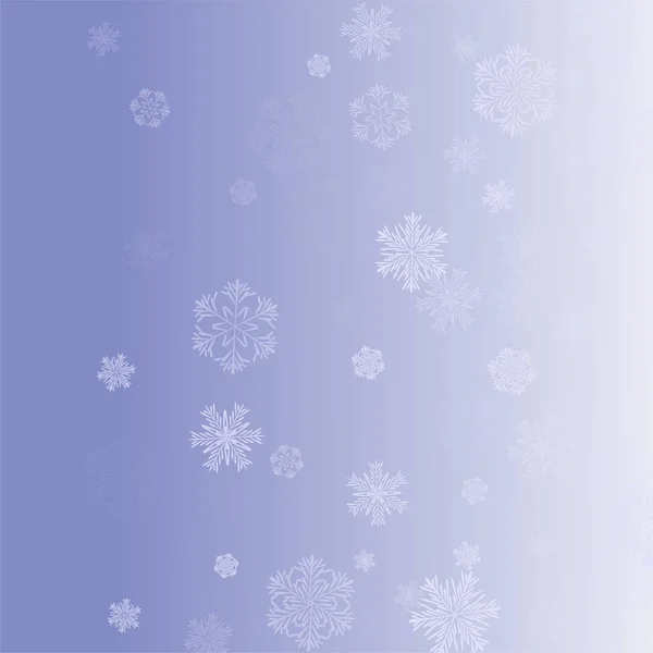 Vackra jul bakgrund med fallande snöflingor. Del av konstruktion med snö för en vykort, inbjudningskort, Banner, — Stock vektor
