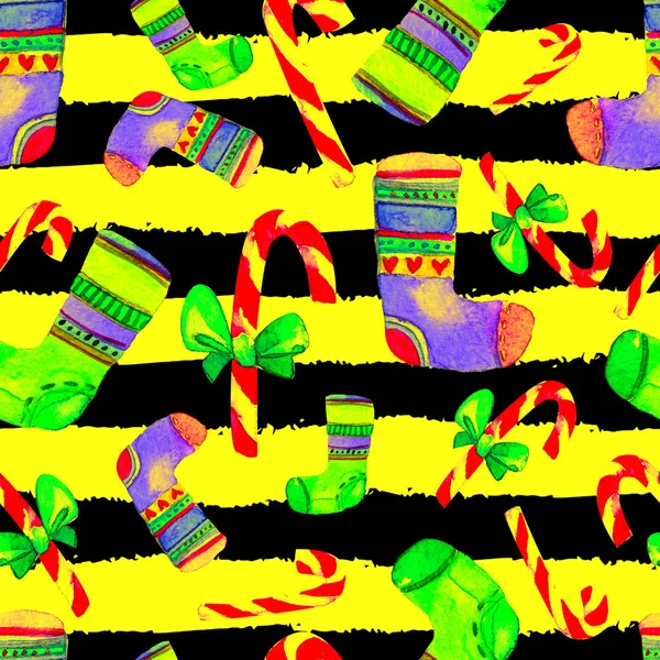 Güzel sorunsuz Noel desen. Elle çizilmiş suluboya resim. Tasarımınızı tebrik kartı, Davetiyeler, poster için arka plan. Harika baskı ambalaj kağıt, kumaş, fayans, duvar kağıdı