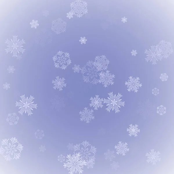 Sněhové vločky Vánoční pozadí. — Stockový vektor
