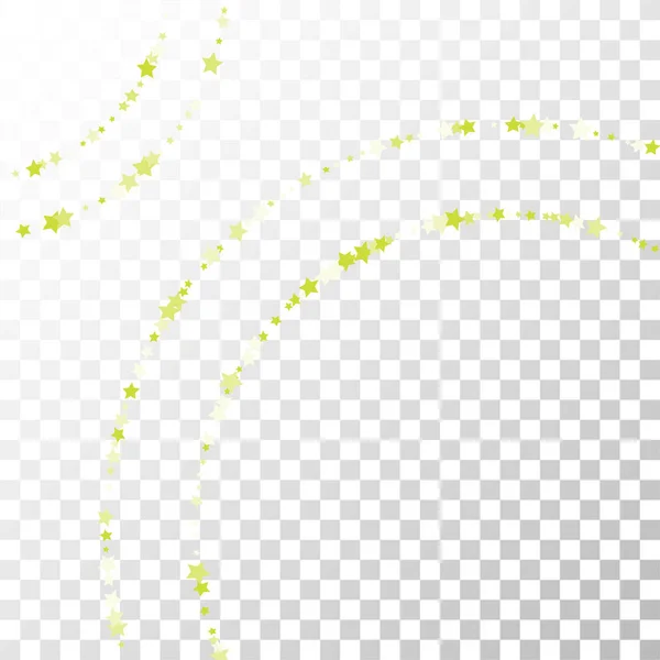 Confetti de muchas estrellas que caen al azar en un fondo transparente . — Archivo Imágenes Vectoriales