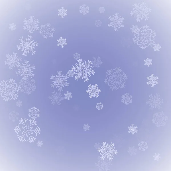 Sněhové vločky Vánoční pozadí. — Stockový vektor