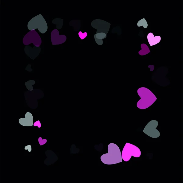 Vackra Confetti hjärtan faller på bakgrunden. Inbjudan Mall Bakgrund Design, gratulationskort, Affisch. Alla hjärtans dag. Vektorillustration — Stock vektor