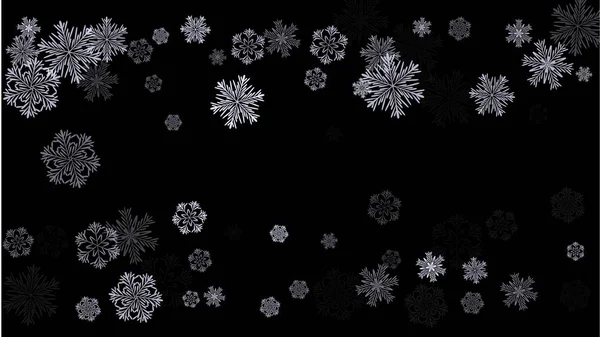 Flocos de neve fundo de Natal . — Vetor de Stock