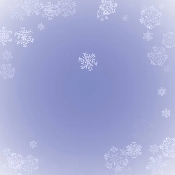 Snöflingor jul bakgrund. — Stock vektor