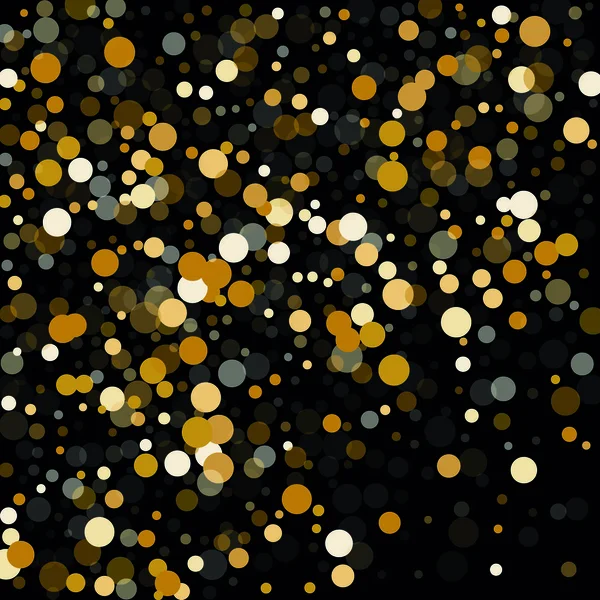 さまざまなサイズと色の抽象的な背景金色の紙吹雪要素。グリーティング カードやポスター、クリスマス デザインに背景として適して — ストックベクタ