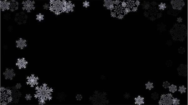 Flocons de neige fond de Noël . — Image vectorielle