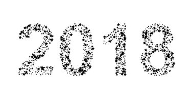 2018 mutlu yeni yıl arka plan. Tasarım takvim, afiş, Poster, davetiye için vektör öğesi