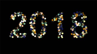 2018 mutlu yeni yıl arka plan. Tasarım takvim, afiş, Poster, davetiye için vektör öğesi