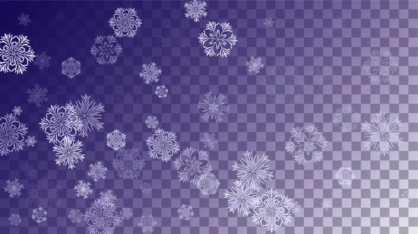 Copos de nieve fondo de Navidad . — Vector de stock