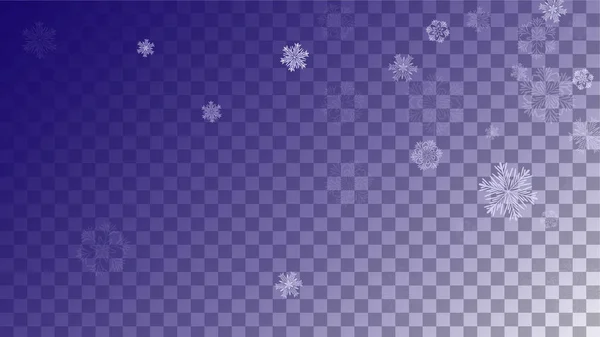 Mooie Kerstmis achtergrond met dalende sneeuw. Ontwerp met sneeuw voor een briefkaart, uitnodigingskaart, Banner-element, — Stockvector