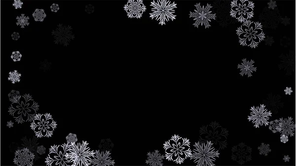 Flocos de neve fundo de Natal . — Vetor de Stock