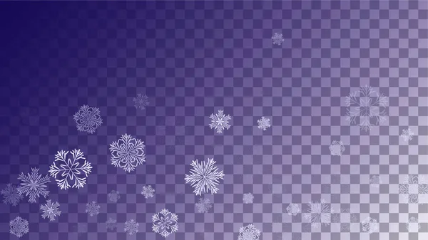 Copos de nieve fondo de Navidad . — Vector de stock