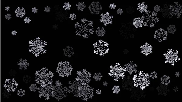 Flocos de neve fundo de Natal . — Vetor de Stock