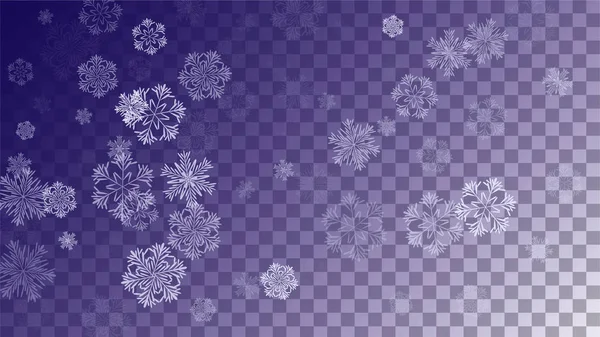 Copos de nieve fondo de Navidad . — Vector de stock