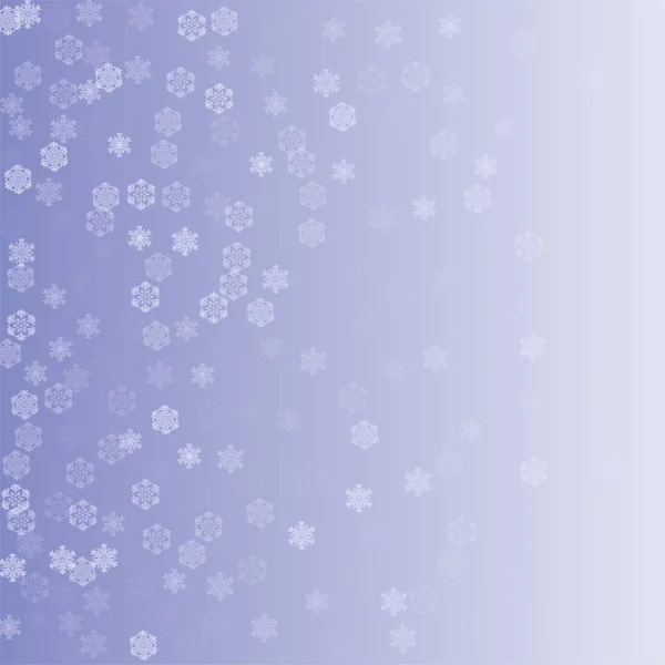 Fundo de Natal bonito com flocos de neve caindo. Elemento de Design com Neve para um Cartão Postal, Cartão Convite, Banner , — Vetor de Stock