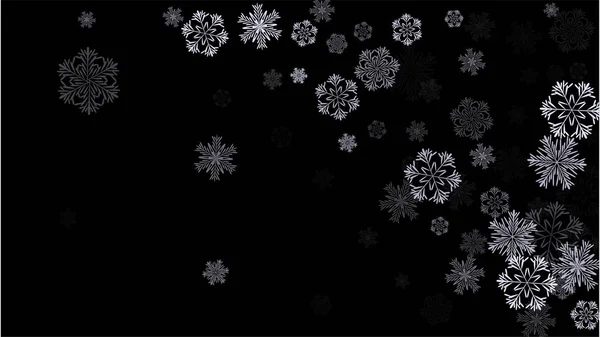 Sneeuwvlokken Kerstmis achtergrond. — Stockvector
