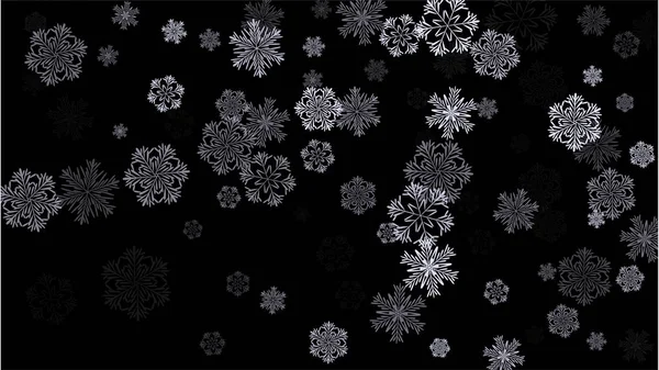 Sneeuwvlokken Kerstmis achtergrond. — Stockvector