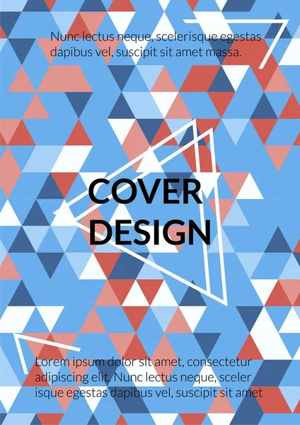 Triangle Cover Design. Template for Business Broshure,Cover Book, Flyer, Card. — Stock Vector
