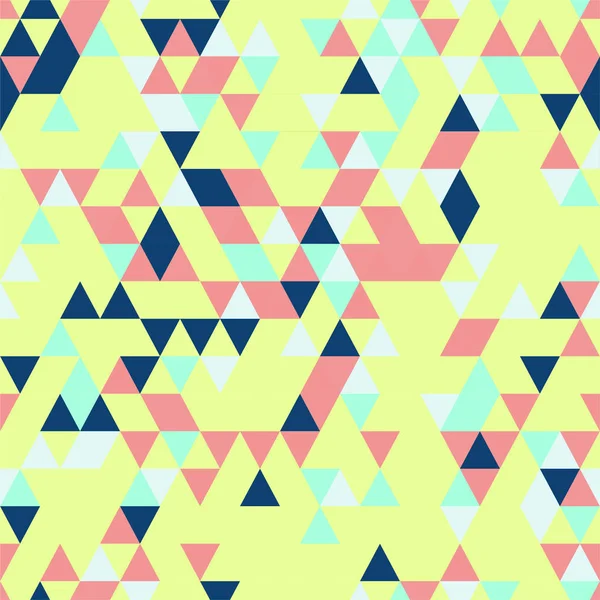 Riangle fond sans couture avec des formes de triangle de différentes couleurs . — Image vectorielle