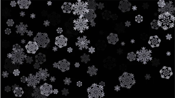 Flocos de neve fundo de Natal . — Vetor de Stock