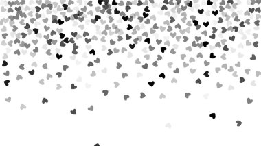 Güzel konfeti kalpleri arka plan üzerine düşüyor. Davetiye şablon arka plan tasarımı, tebrik kartı, Poster. Sevgililer günü