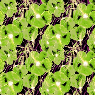 Sulu Boya Dikişsiz çiçek desenli. Tekstil baskı, davet arka plan, duvar kağıdı için trendy çiçek Background Tasarımı, kumaş baskı, düğün kartı el çizilmiş suluboya resim.