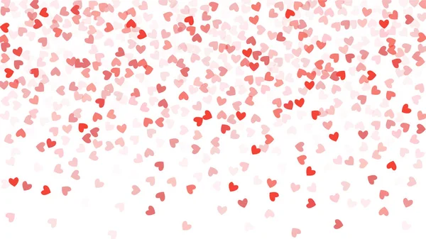 Güzel konfeti kalpleri arka plan üzerine düşüyor. Davetiye şablon arka plan tasarımı, tebrik kartı, Poster. Sevgililer günü