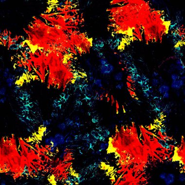 Dikişsiz el suluboya desen çekilmiş. Parlak tasarımı için duvar kağıdı, çini, tekstil, kumaş, ambalaj, paketleme, kamuflaj baskı.