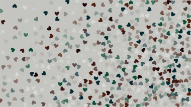 Güzel konfeti kalpleri arka plan üzerine düşüyor. Davetiye şablon arka plan tasarımı, tebrik kartı, Poster. Sevgililer günü