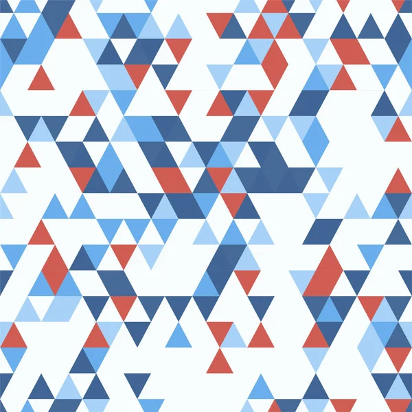 Dreieck nahtloser Hintergrund mit Dreiecksformen in verschiedenen Farben. — Stockvektor