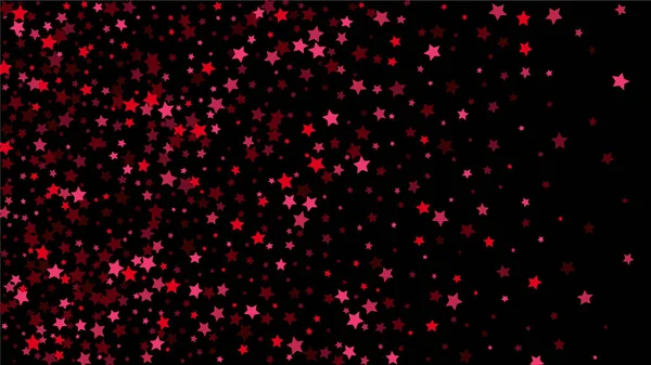 Contexte abstrait avec beaucoup de confettis d'étoiles d'or tombant aléatoirement sur fond . — Image vectorielle