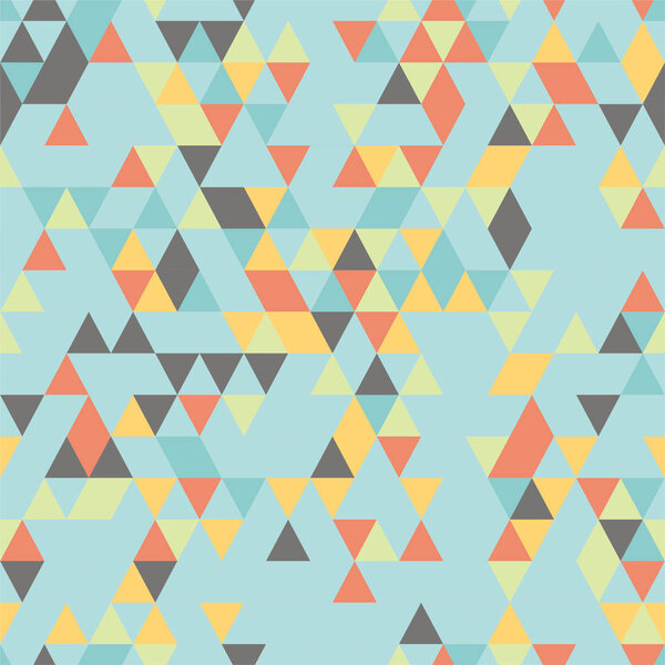 riangle Seamless Background with Triangle Shapes of Different colors. 