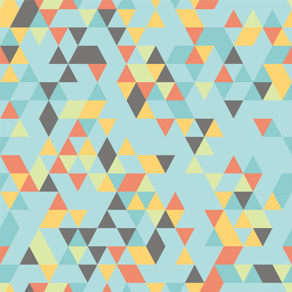 riangle Seamless Background with Triangle Shapes of Different colors. 