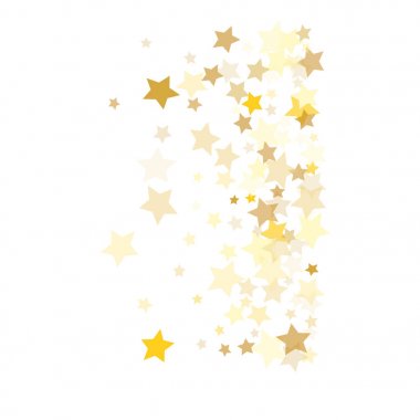 Altın yıldızlar arka plan. Güzel düşen altın yıldız konfeti. 