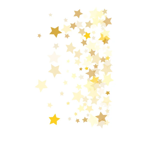 Altın yıldızlar arka plan. Güzel düşen altın yıldız konfeti. — Stok Vektör