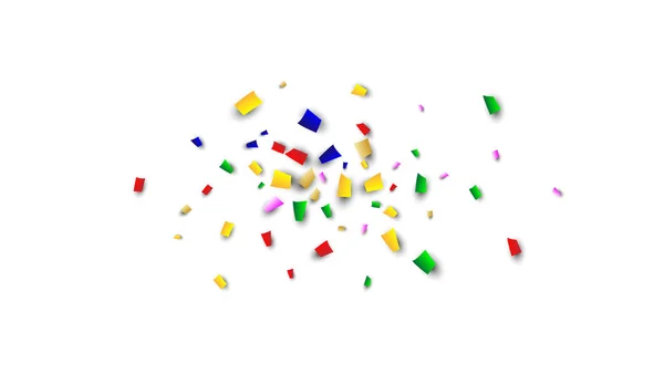 Celebrazione Confetti sfondo. Tanti Confetti Cadenti per il Tuo Design. Elementi decorativi per le vacanze. Illustrazione vettoriale festiva — Vettoriale Stock